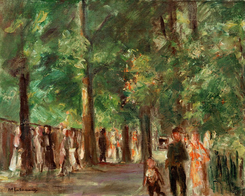 great lake road at Wannsee with promenaders od Max Liebermann