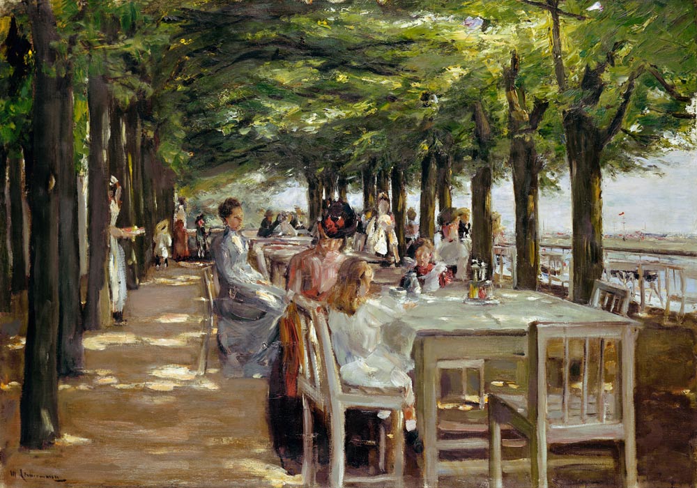 restaurant Jacob at Nienstedten near the Elbe od Max Liebermann