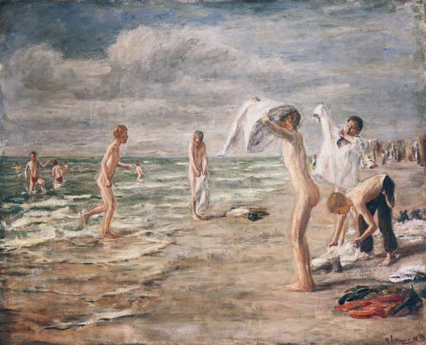 Boys taking a bath od Max Liebermann