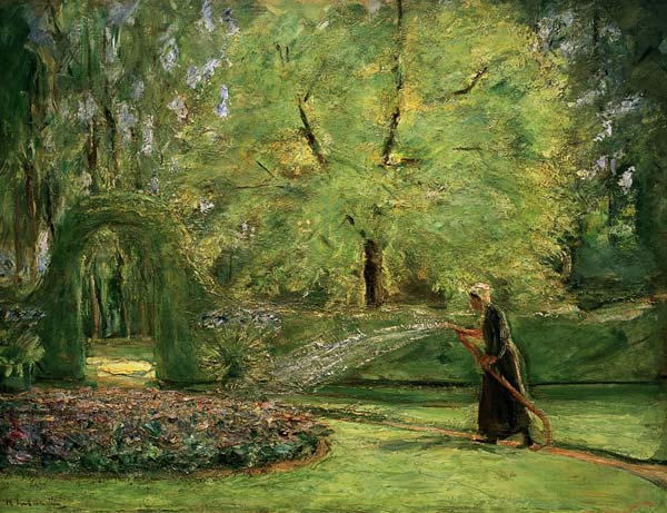 the circular flower bed in the coveygarden od Max Liebermann