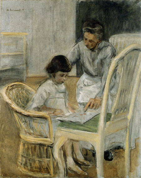 the artists' granddaughter with her nanny od Max Liebermann