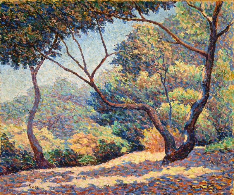 Countryside at Saint Tropez. od Maximilien Luce