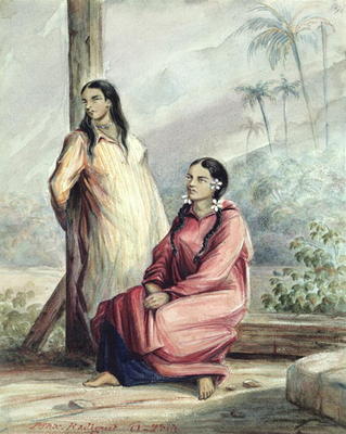 Two Tahitian Women, c.1841-48 (w/c on paper) od Maximilien Radiguet