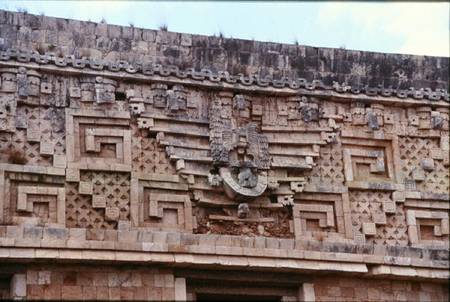 Carving detail from the Nunnery Quadrangle, Late Classic Maya od Mayan