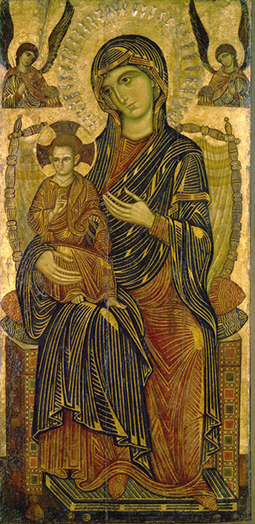 Maria mit dem Kind auf dem Thron od Meister aus Pisa