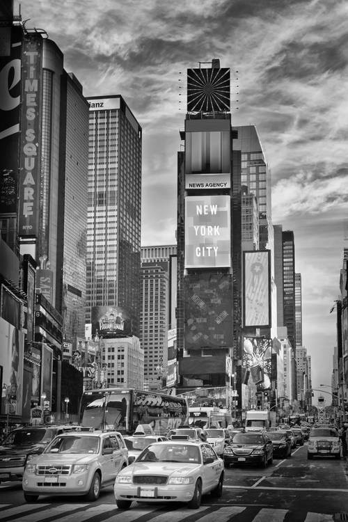 NEW YORK CITY Times Square | Monochrom od Melanie Viola