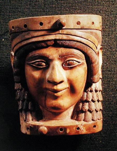 Head of a Woman, called the Lady of the Well or the Mona Lisa of Nimrud, from the Palace of Salmanas od Mesopotamian