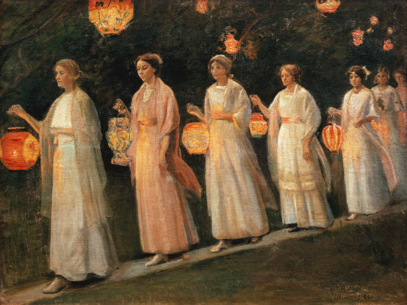 Garden party. The Chinese lantern move od Michael Peter Ancher