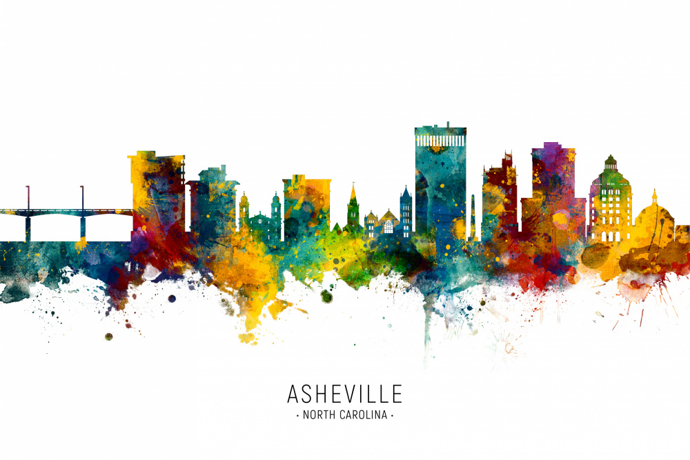 Asheville North Carolina Skyline od Michael Tompsett