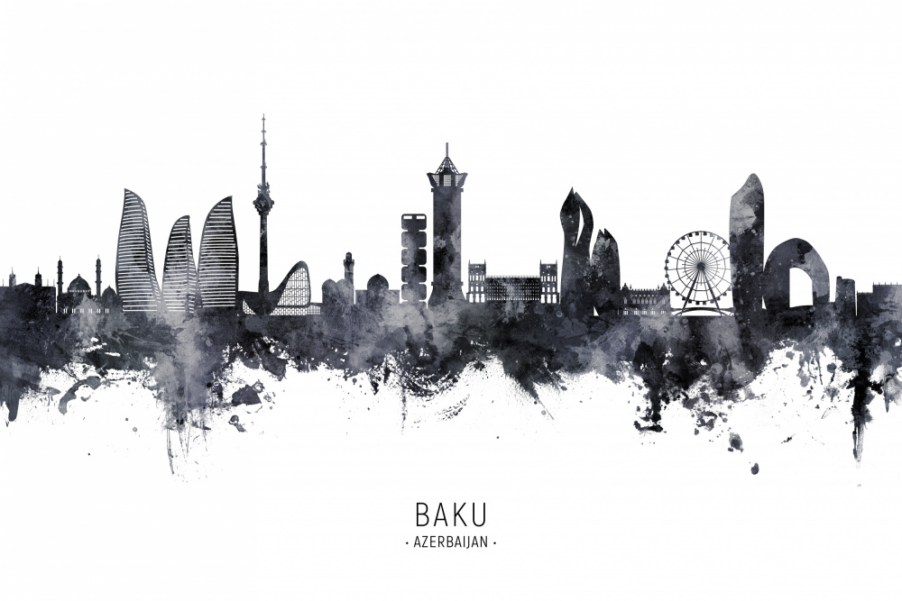 Baku Azerbaijan Skyline od Michael Tompsett