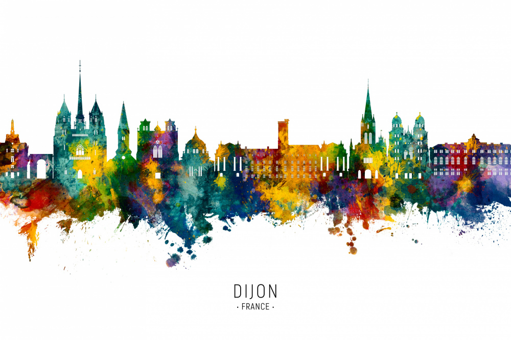 Dijon France Skyline od Michael Tompsett