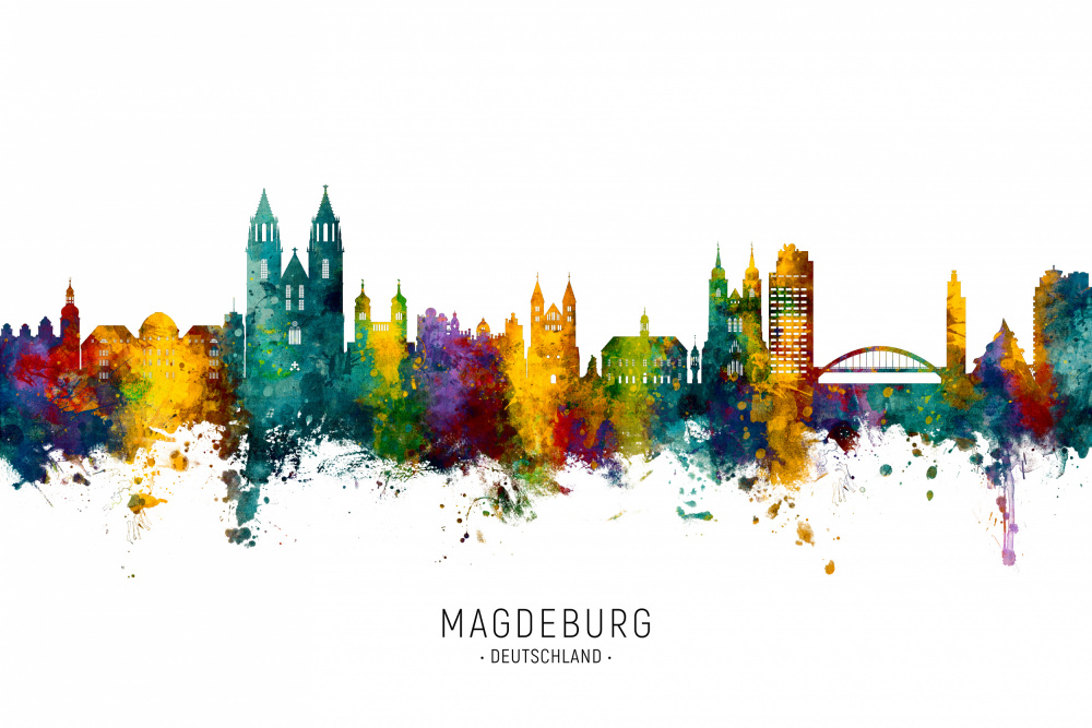 Magdeburg Germany Skyline od Michael Tompsett