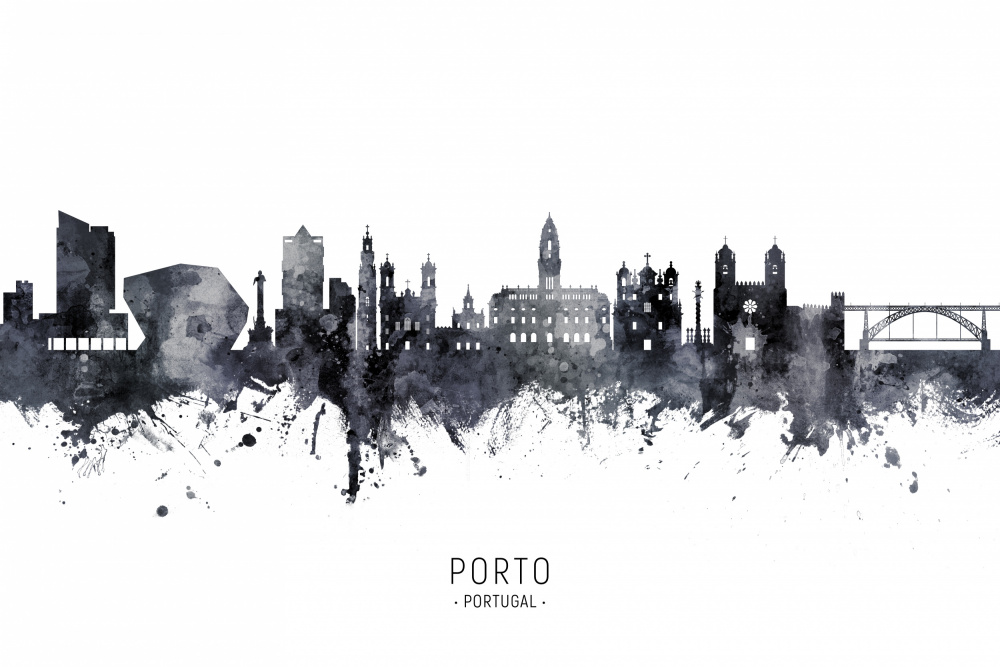 Porto Portugal Skyline od Michael Tompsett