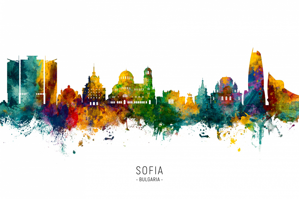 Sofia Bulgaria Skyline od Michael Tompsett