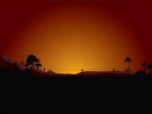sunset desert od Michael Travers
