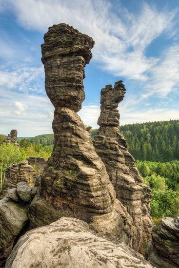 Herkulessäulen im Bielatal in Sachsen