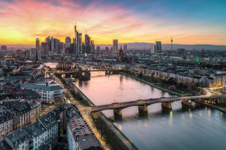 Sonnenuntergang in Frankfurt am Main