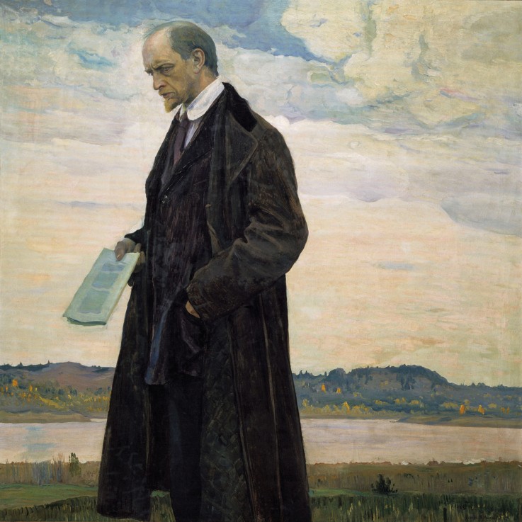 The Thinker. Portrait of the philosopher and publicist Ivan Alexandrovich Ilyin (1883-1954) od Michail Wassiljew. Nesterow
