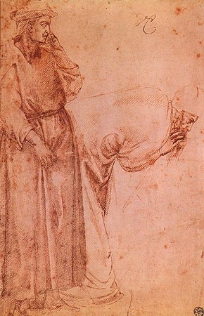 Two figures to Giotto od Michelangelo (Buonarroti)