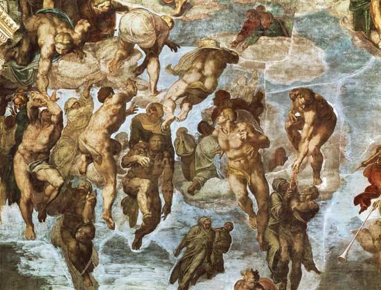 (these delivered the Last Judgement for part -- for a Sistine chapel) od Michelangelo (Buonarroti)