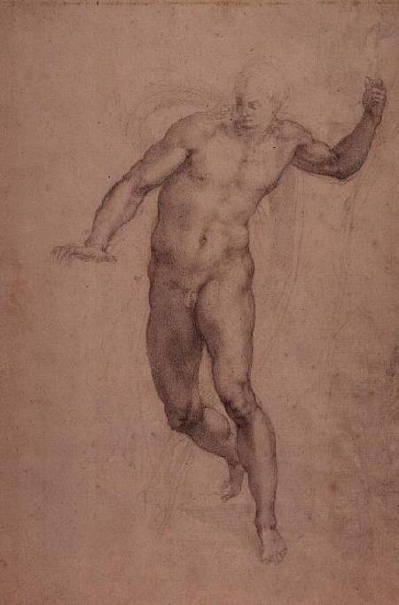 Study for The Last Judgement (W.54 recto) od Michelangelo (Buonarroti)