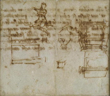 Study of an Octagonal building, 1518 (pen & ink on paper) od Michelangelo (Buonarroti)