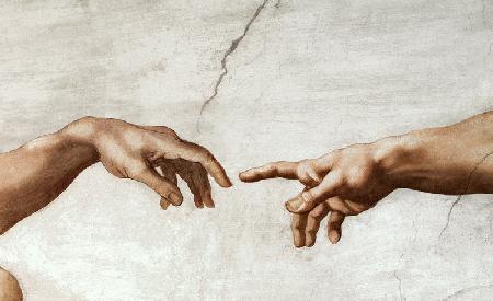 The Creation of Adam, Creation of Man (detail) - Michelangelo (Buonarroti)