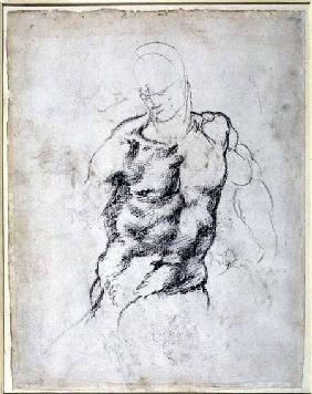 Figure Study, black chalk