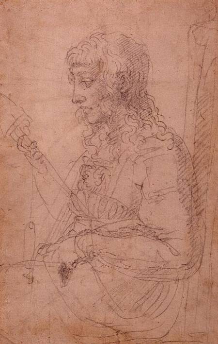 W.40 Sketch of a female figure od Michelangelo (Buonarroti)