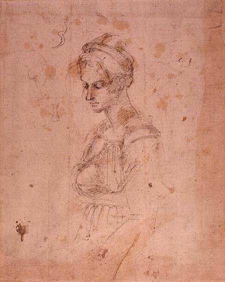 W.41 Sketch of a woman od Michelangelo (Buonarroti)
