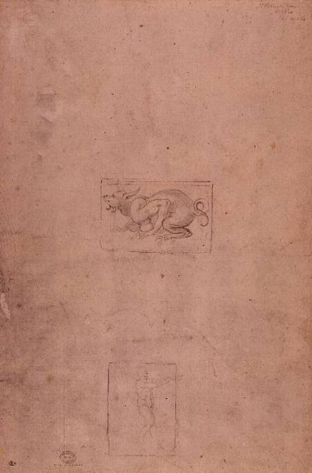 W.54 Study of a dragon od Michelangelo (Buonarroti)