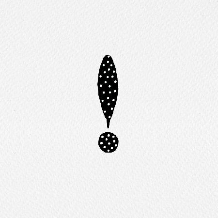 Exclamation Mark Black Polka Dots