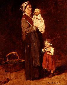 Mother with children study to the painting pawnbroker. od Mihály Munkácsy