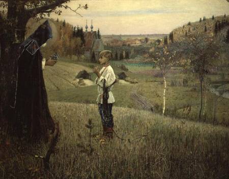 The Vision of the Young Bartholomew od Mikhail Vasilievich Nesterov