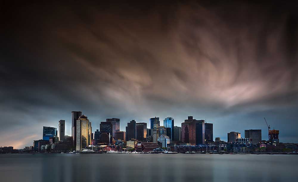 Boston Skyline od Miki Joven