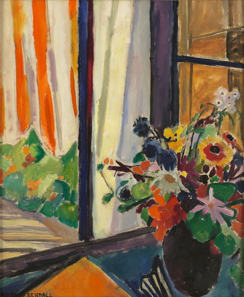 Flowers before a window, c od Mildred Bendall