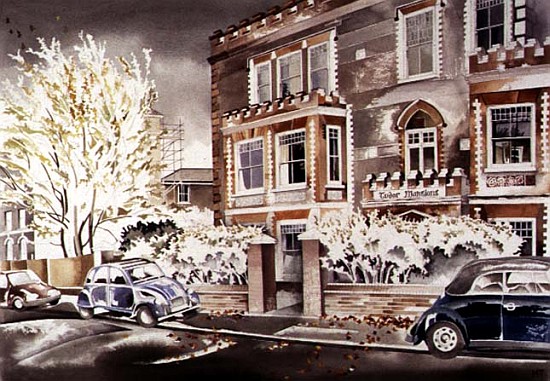 Autumn Wind at Tudor Mansions, 1998 (w/c on paper)  od Miles  Thistlethwaite