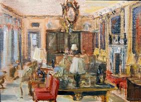 Drawing Room, Aske Hall, North Yorkshire (oil on canvas) 