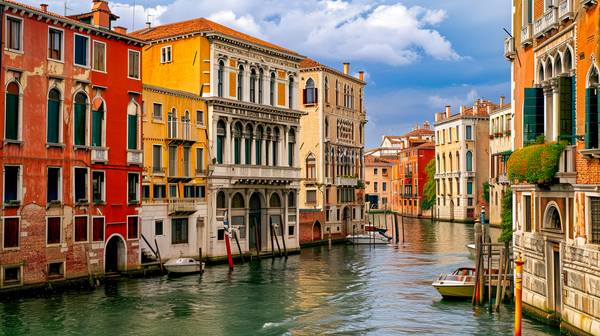 Bunte Häuser am Kanal in Venedig, Italien. od Miro May