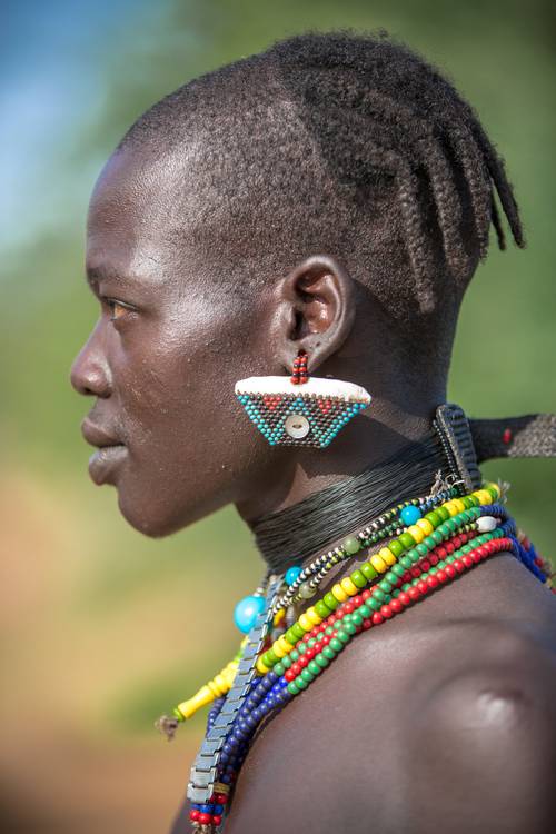 Porträt Mann aus dem Hamer Stamm in Omo Valley, Äthiopien, Afrika od Miro May