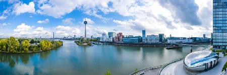 Architektur in Medienhafen in Düsseldorf, Deutschland