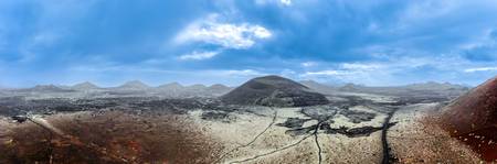 Vulkanlandschaft auf Lanzarote, Vulkan, Kanarische Inseln, Spanien, Marslandschaft