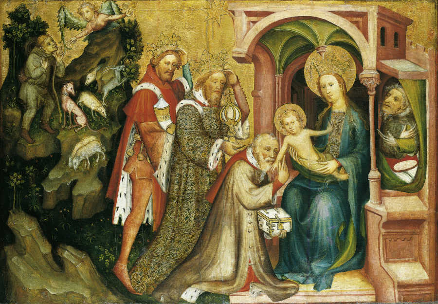 The Adoration of the Magi od Mittelrheinischer Meister um 1400
