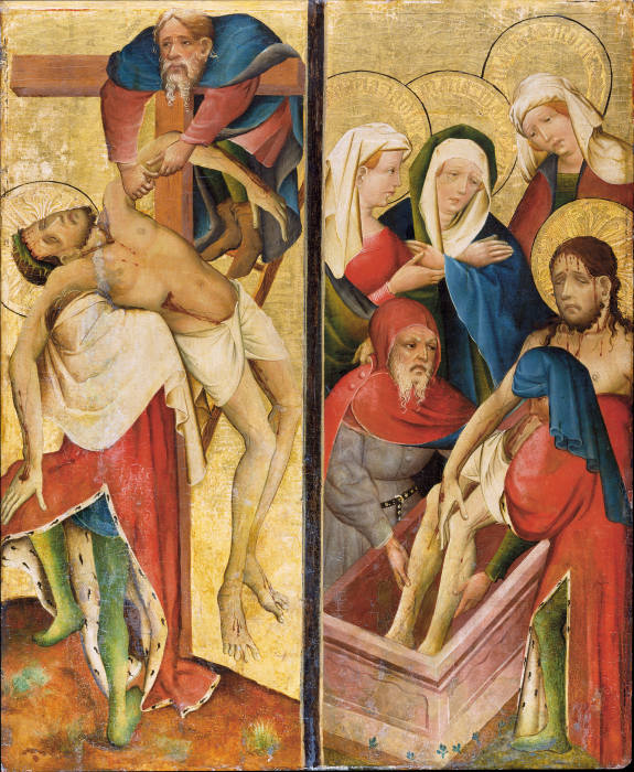 Deposition and Entombment of Christ od Mittelrheinischer Meister um 1420
