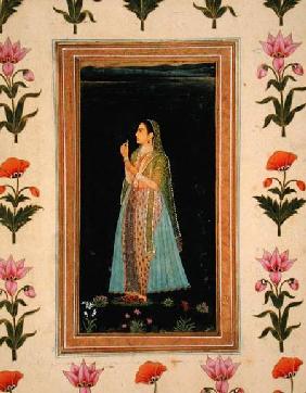 Lady holding a blossom, from the Small Clive Album