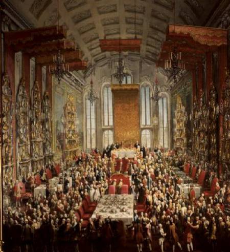 Coronation Banquet of Joseph II in Frankfurt od Mytens (Schule)