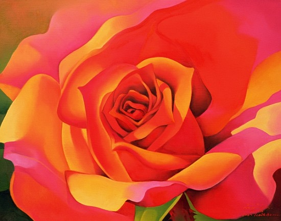 A Rose - Transformation into the Sun, 2001 (oil on canvas)  od Myung-Bo  Sim