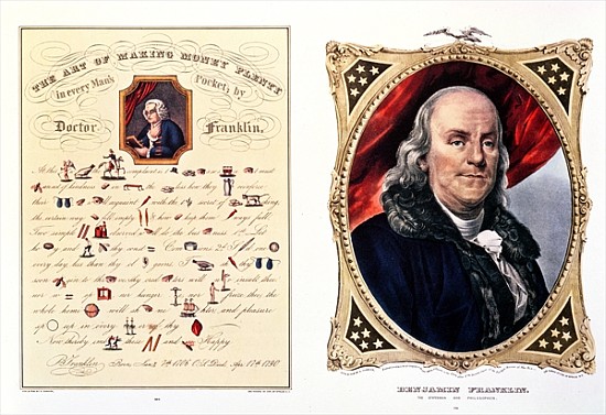 Benjamin Franklin (1706-90) 1847  (see also 210044) od N. Currier