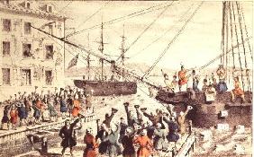 The Boston Tea Party, 1846 (print)