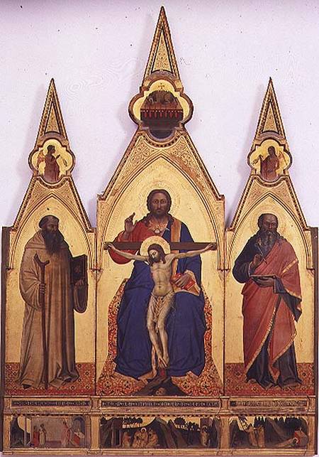 The Holy Trinity with St. Romuald and St. Andrew od Nardo di Cione Orcagna